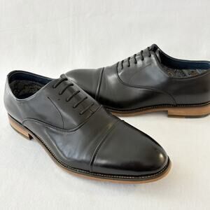 Bruno Marc Black Dress Oxford Shoes Classic Lace Up Formal Cap Toe Mens 10.5 W
